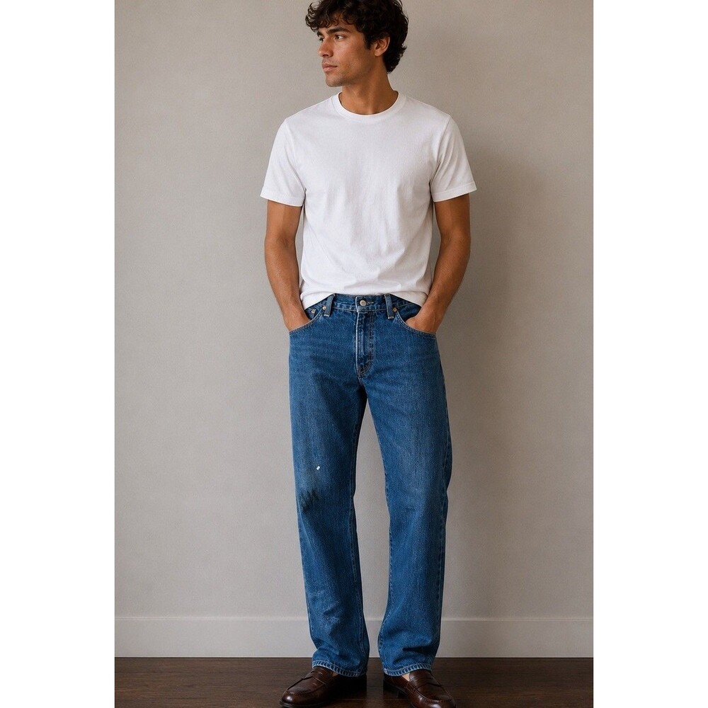 Polo Ralph Lauren Jeans Mens 34x30 Blue Indigo Denim Straight Heritage Brand GUC